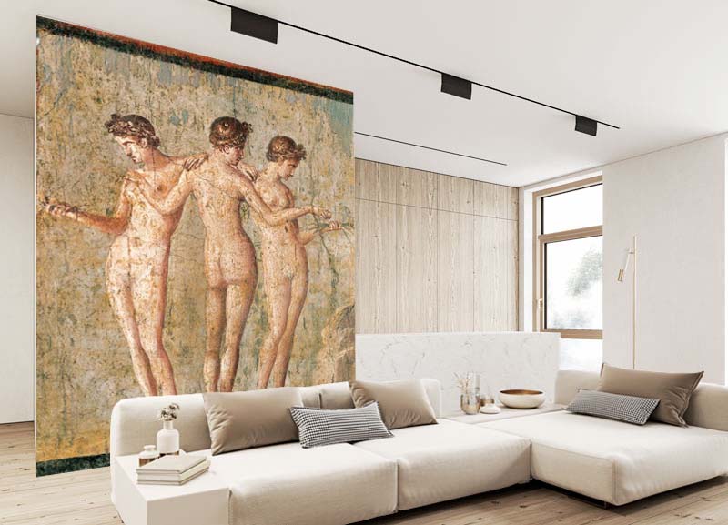 Affresco Le Tre Grazie Arte Romana Pompei