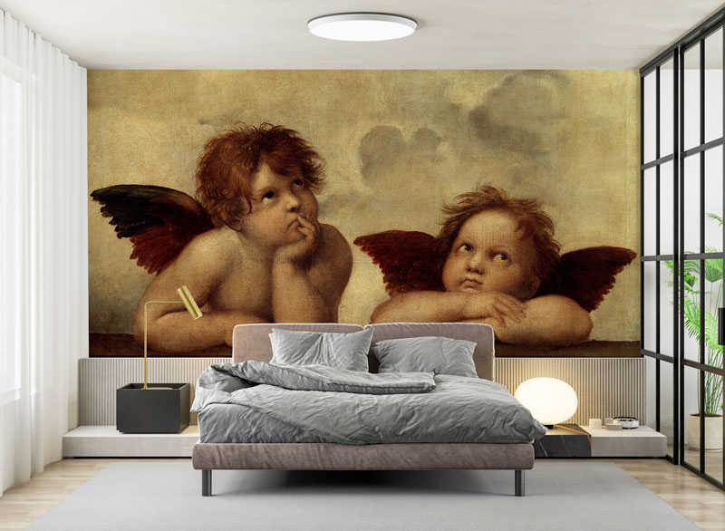 Affresco Cherubini della Madonna Sistina di Raffaello