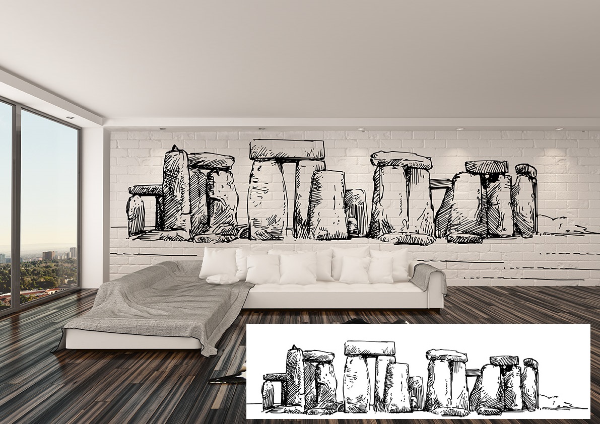 Gigantografia murale raffigurante Stonehenge Still Love sl008