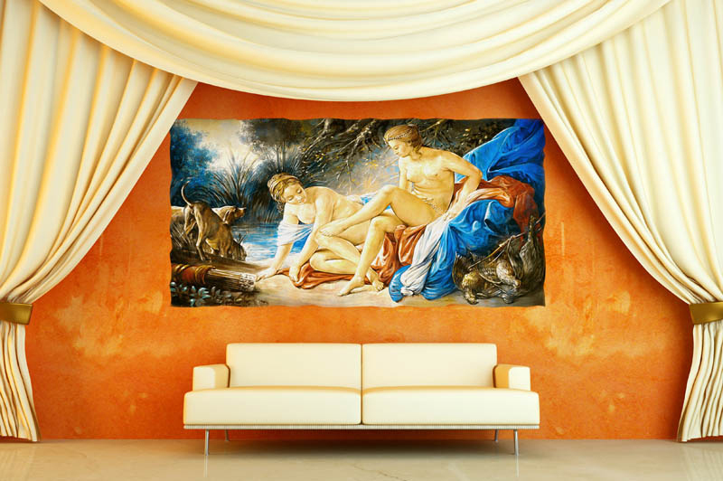 Affresco Diana al bagno di François Boucher