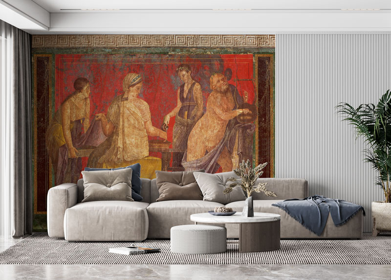 Affresco Scena del Rito Dionisiaco Villa dei Misteri Pompei