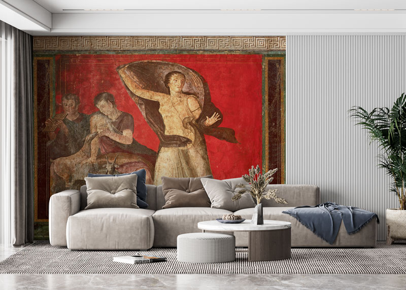 Affresco Scena del Rito Dionisiaco Villa dei Misteri Pompei