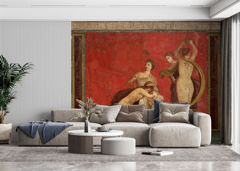 Affresco Scena della Flagellazione Villa dei Misteri Pompei
