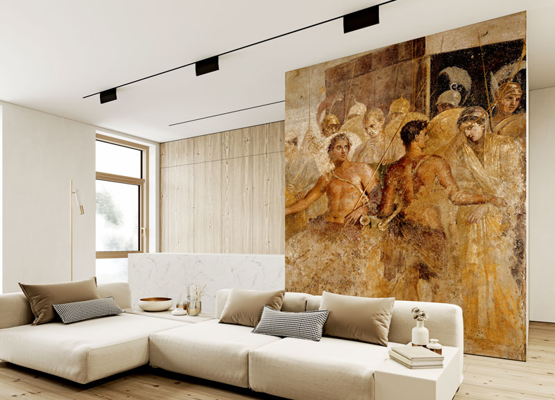 Affresco Scena di Achille e Briseide Arte Romana