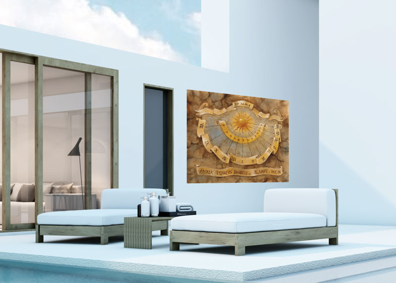 Affresco Meridiana su Parete Moderna LV 2000404